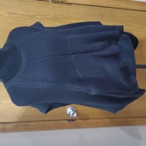 Premise nwt giza black knit open side sweater kangaroo pocket